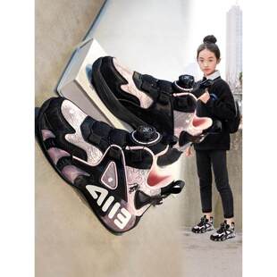 法国BADNUT女童加绒运动鞋2025春秋冬新款儿童篮球鞋女孩防滑鞋子