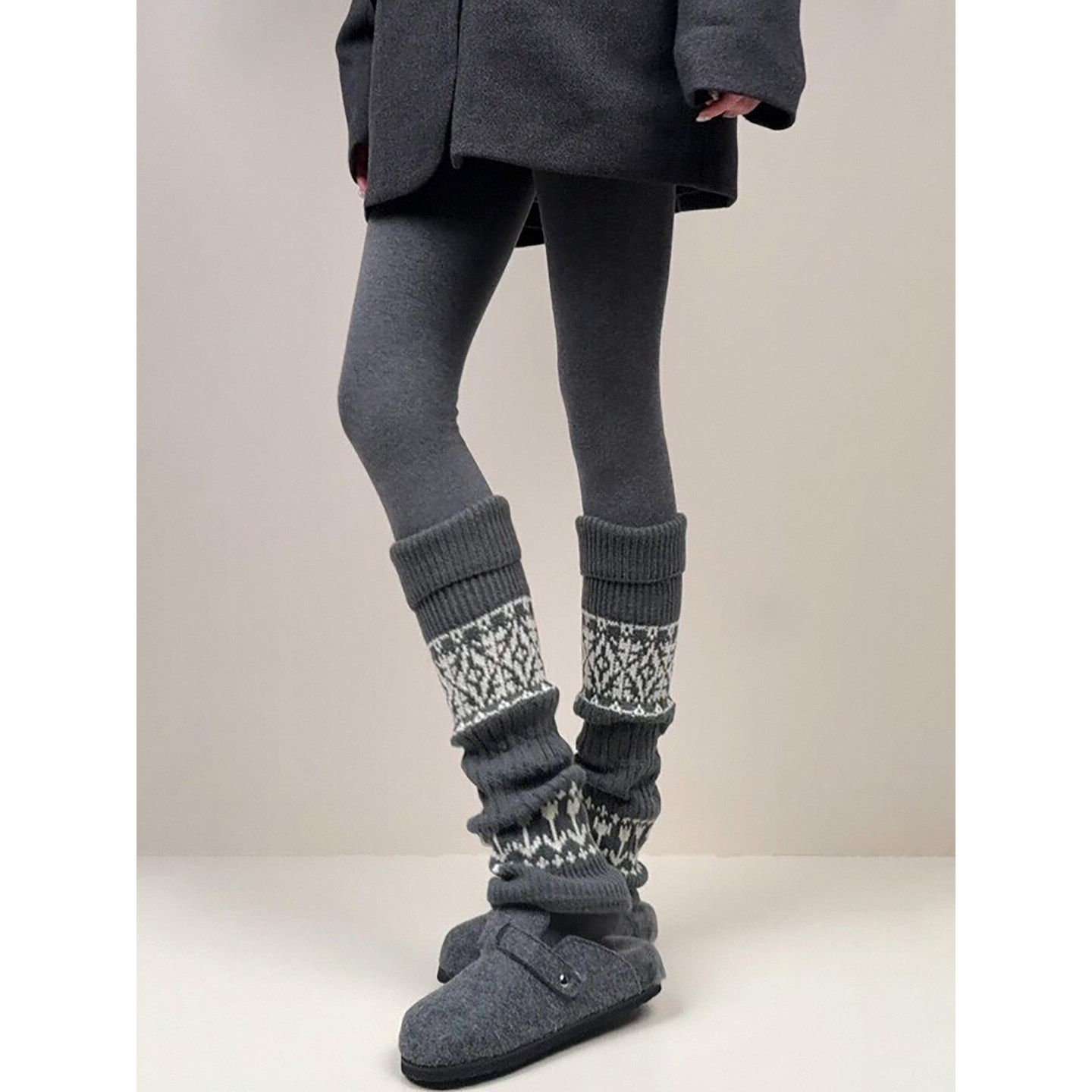 法国BADNUT女童打底裤加绒秋冬2026新款儿童一体绒外穿大童袜套裤