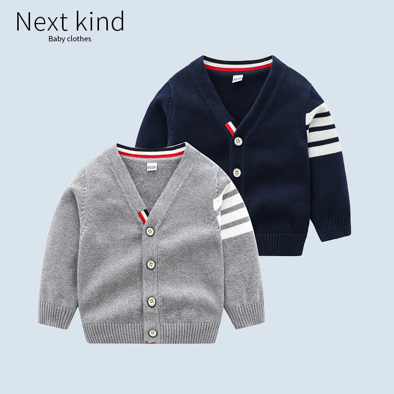 现货netx kind男童帅气针织外套秋冬季婴儿外搭毛衣宝宝开衫春装