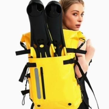 海边防水长脚蹼包浮潜游泳包大容量球拍双肩包密文潜水装备包