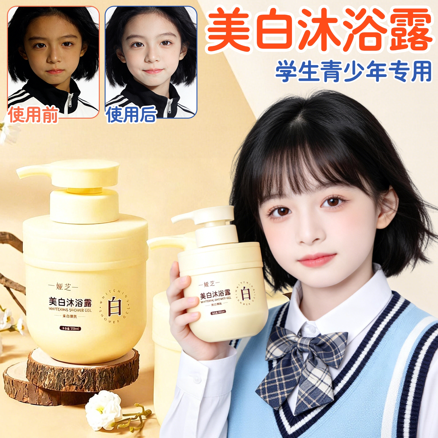 烟酰胺果酸美白沐浴露72h留香