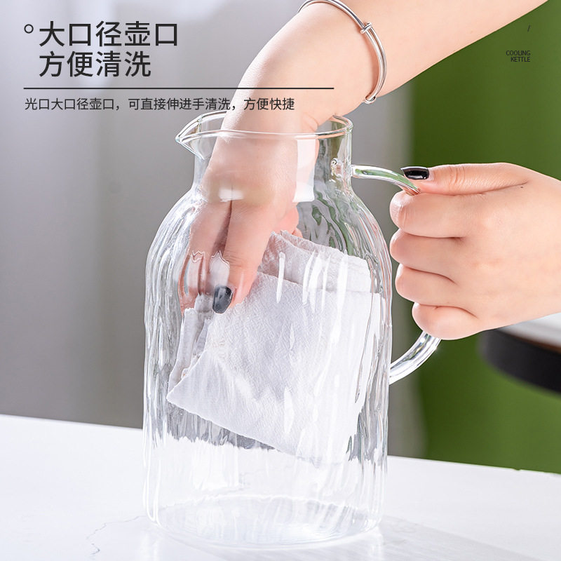 大容量家用耐热冷水壶玻