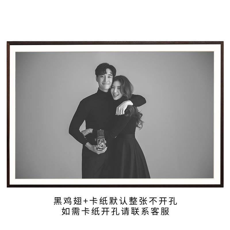 58c1洗照片实木相框冲洗婚纱照放大结婚照打印装画框定制洗相片