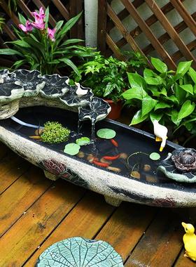 庭院水景假山流水摆件户外阳台小鱼池造景入户花园布置水系景观