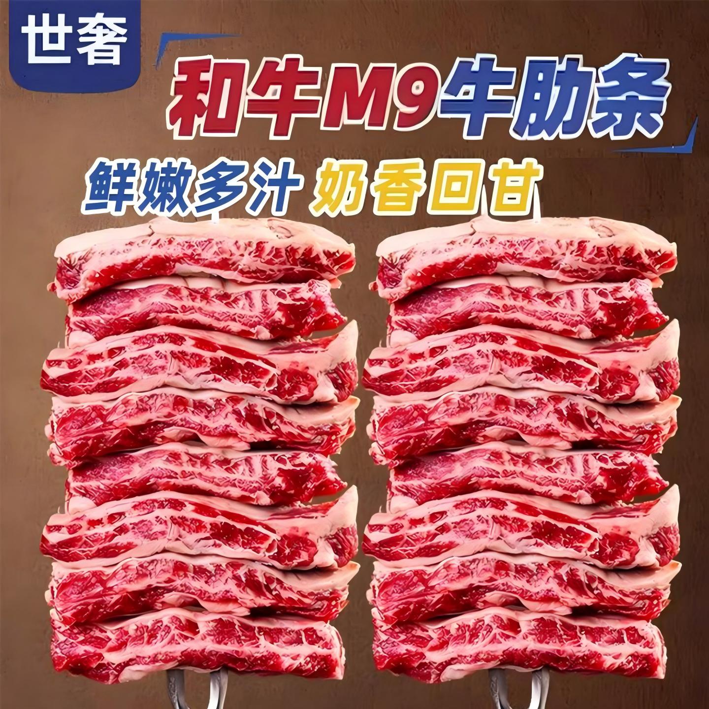 澳洲雪花m9和牛肋条肋排去骨牛肉