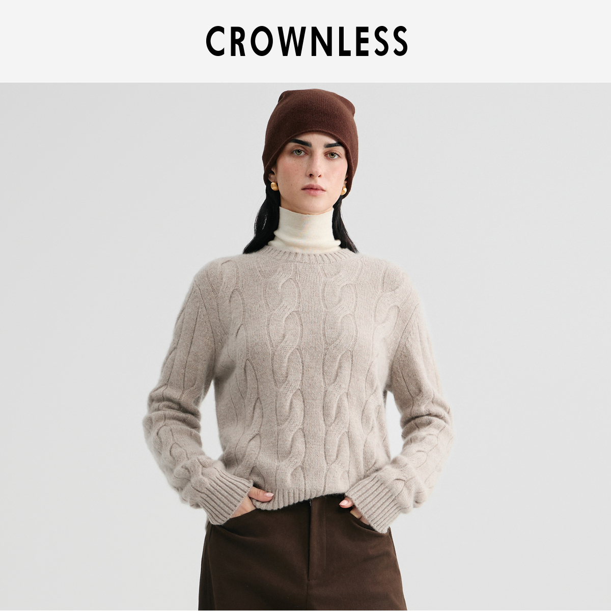 高级感羊毛针织开衫女