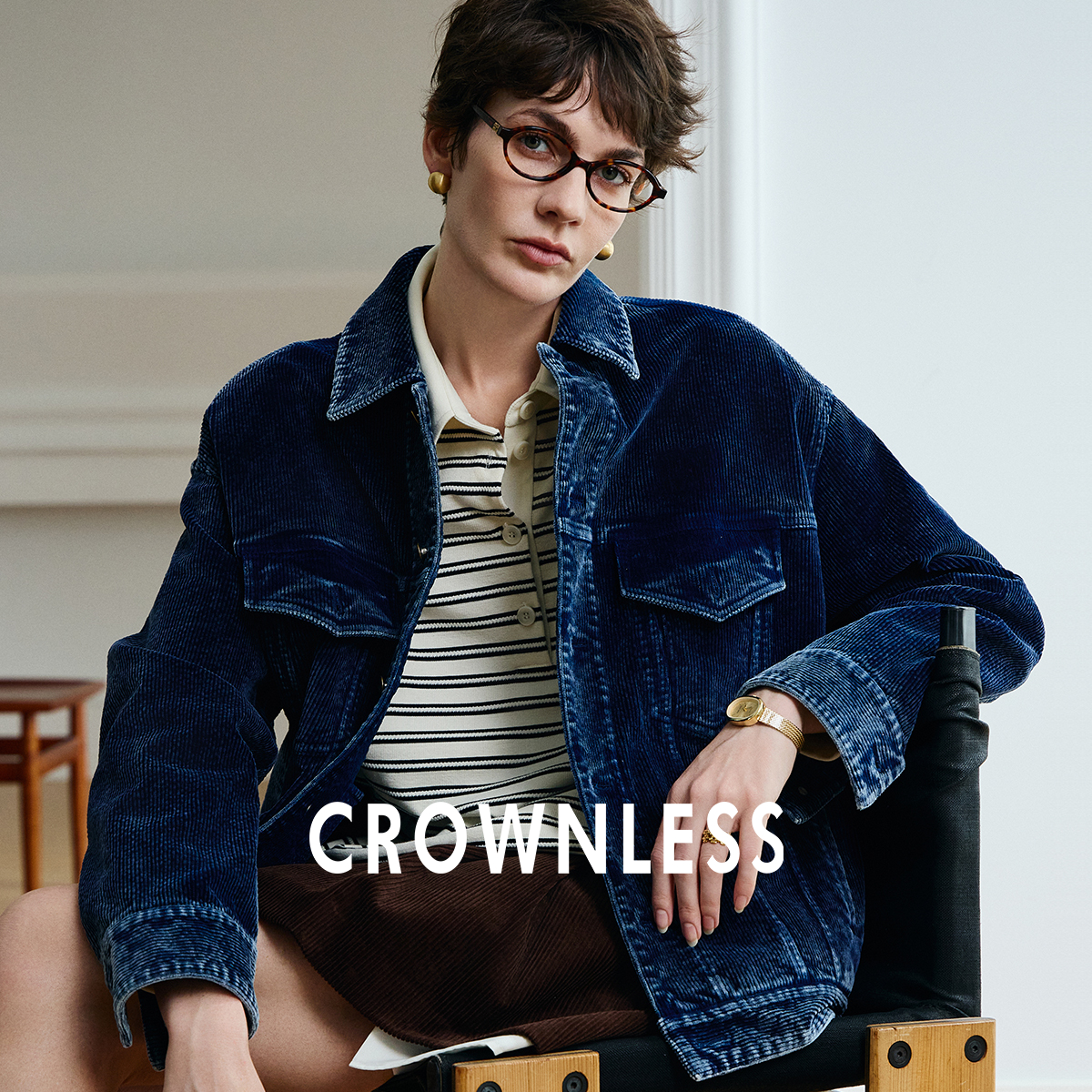 复古砂洗灯芯绒牛仔棉工装外套