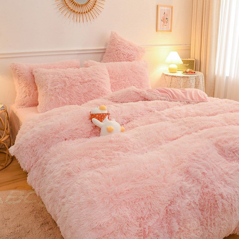 新秋冬季双面f加厚水貂绒床上四件套牛奶绒面被套罩床单床品2024,居家布艺,餐巾,淘宝优惠券,粉丝福利购,淘宝优惠卷