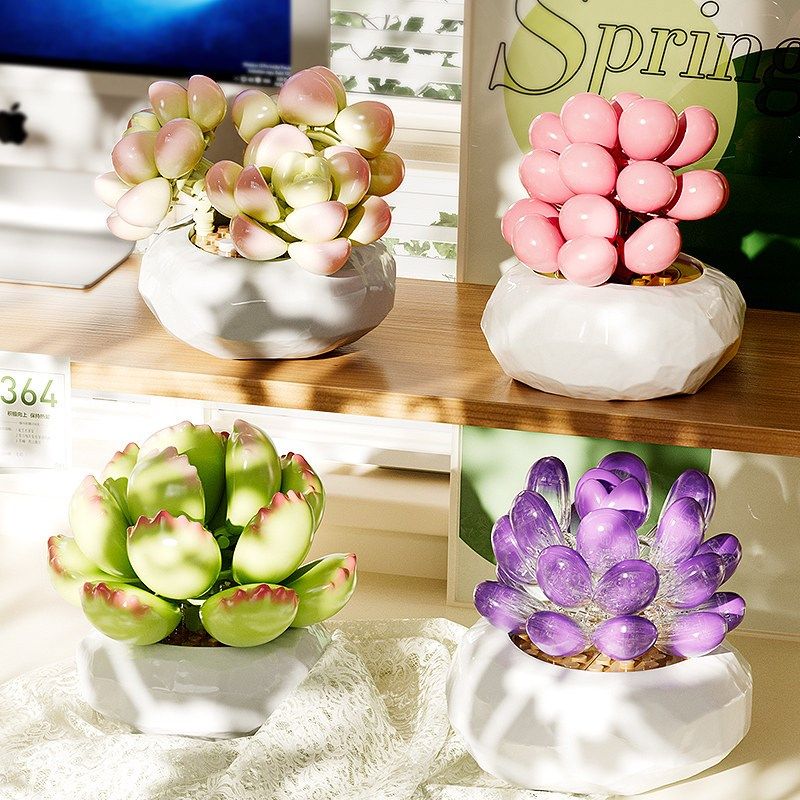 新inbreixx积乎植物系列多肉盆栽拼装玩具永生花束积木摆件节日礼,玩具/童车/益智/积木/模型,普通塑料积木,淘宝优惠券,粉丝福利购,淘宝优惠卷