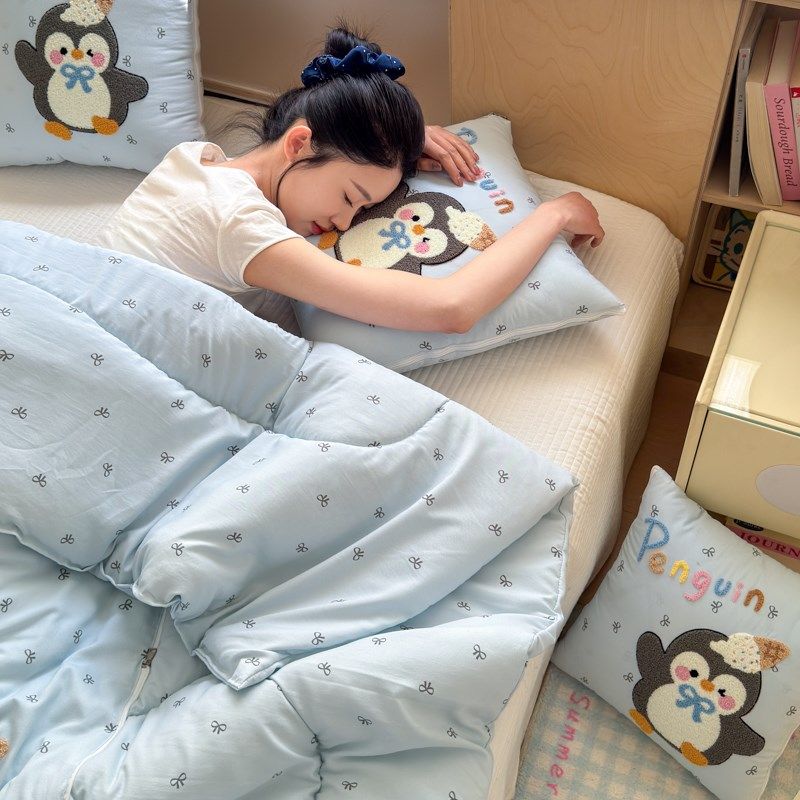 新舒适/双层纱 抱枕被子两用二合一车用午睡车载毯子U枕头被2025,居家布艺,抱枕被,淘宝优惠券,粉丝福利购,淘宝优惠卷