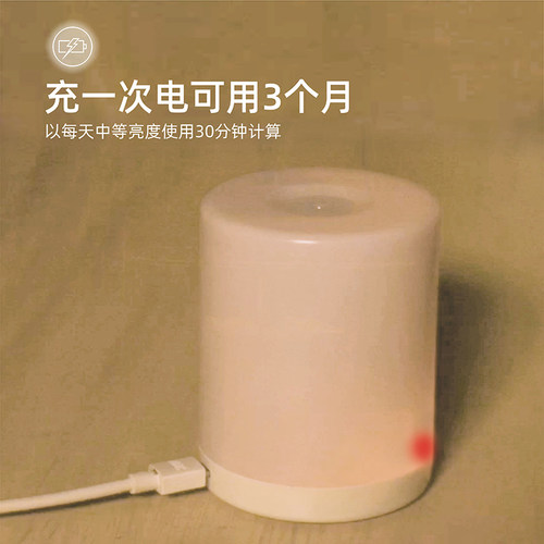 新led床头小夜灯停电备用应急灯起夜宝宝护眼婴儿U喂奶卧室充电睡