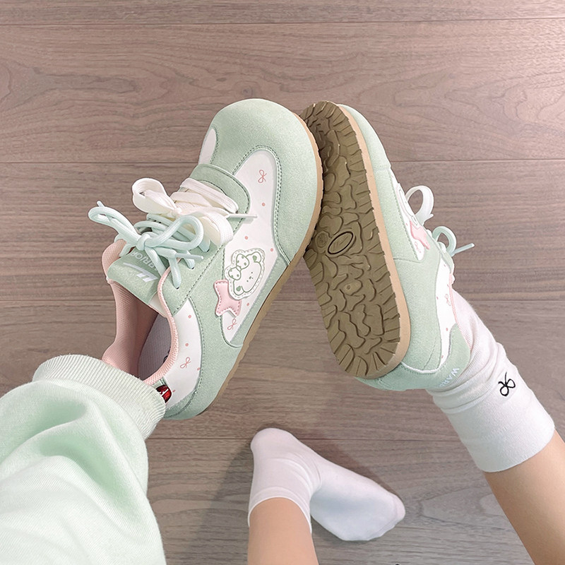回力德训鞋女绿色卡通印花休闲板鞋2025新款百搭软底不累脚运动鞋,女鞋,休闲板鞋,淘宝优惠券,粉丝福利购,淘宝优惠卷