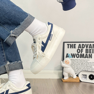 回力休闲板鞋女2025秋冬新款爆款百搭厚底增高帆布鞋加绒二棉鞋子