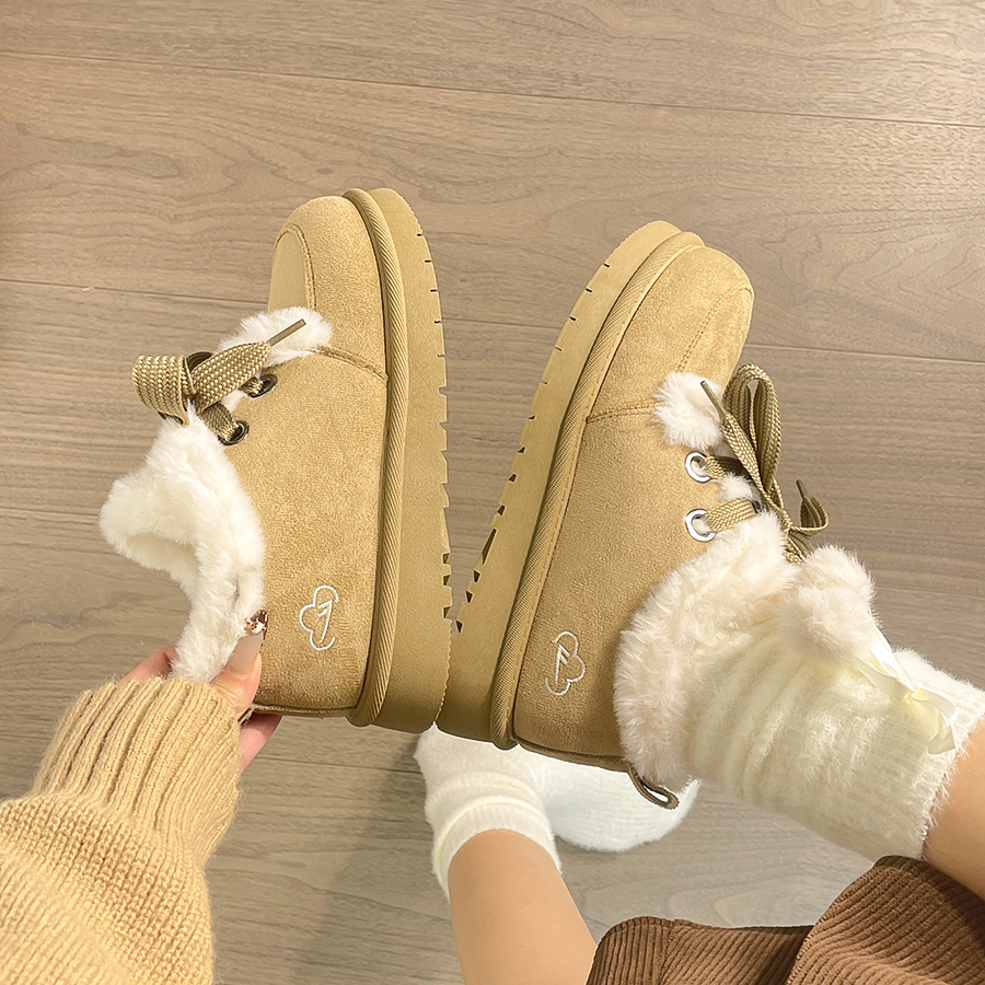 回力厚底雪地靴女2025冬季加绒