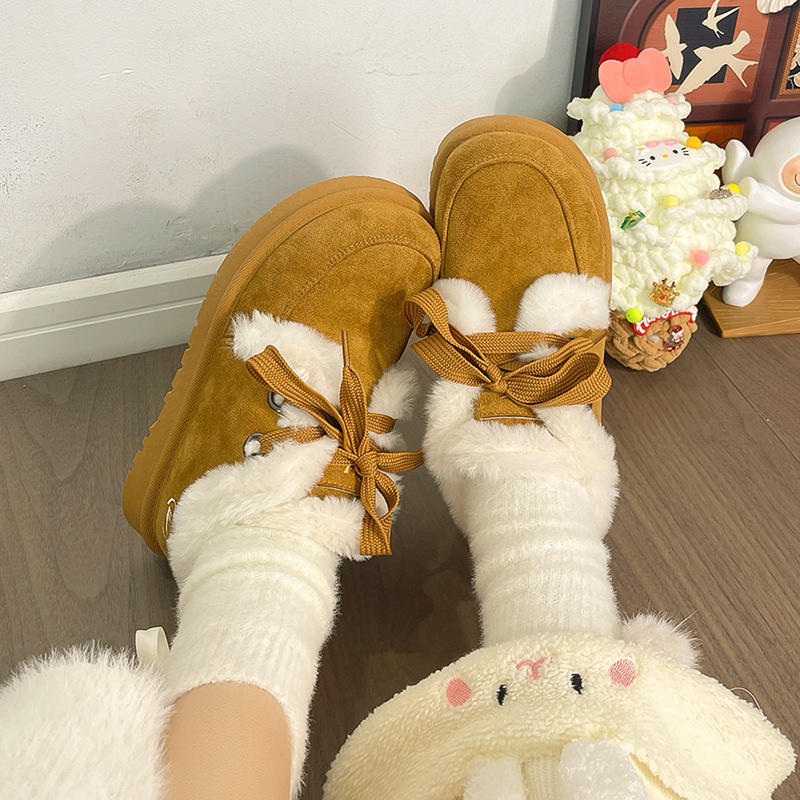 回力雪地靴女2025冬季加绒加厚