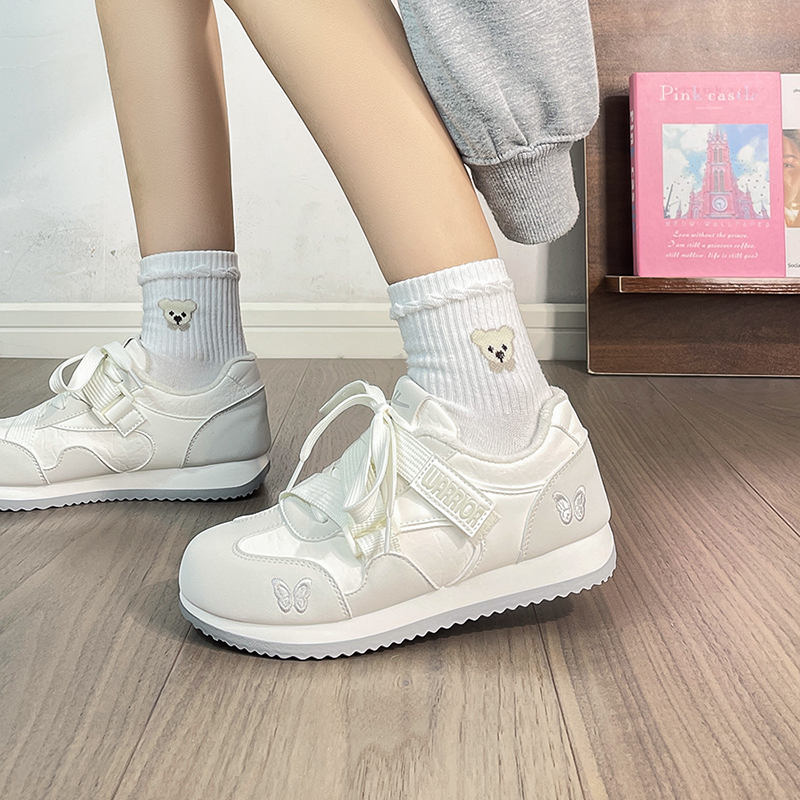 回力小众原创蝴蝶德训鞋加绒