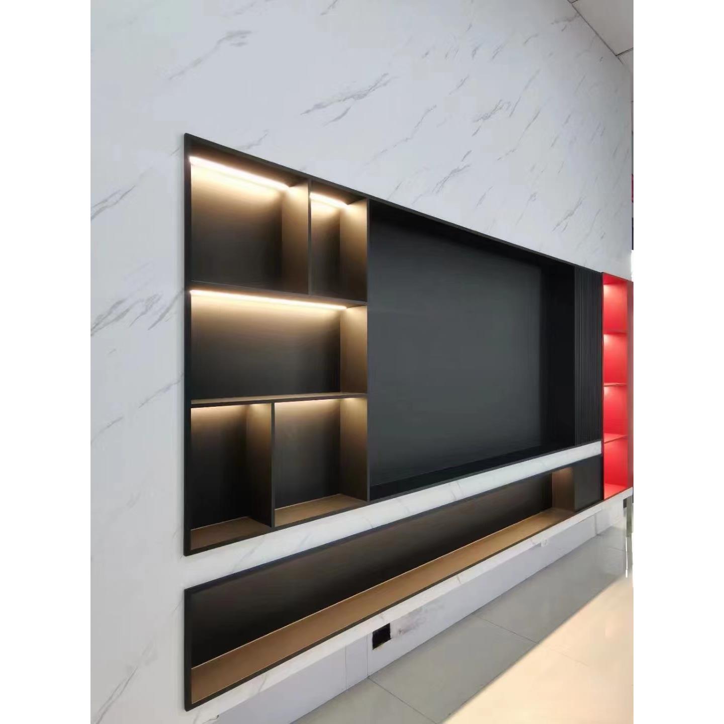 不锈钢电视壁龛嵌入式电视柜背景墙金属壁柜内嵌框