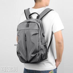 2022新品 双肩背包男士 商务 休闲电脑包usb充电旅行学生外贸双肩包