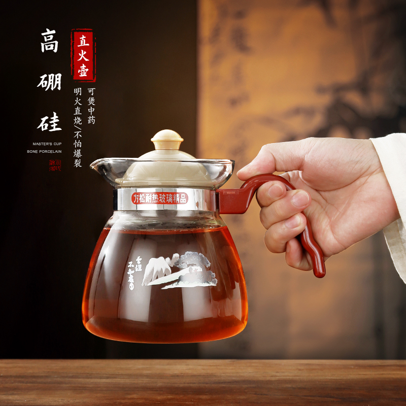 3EW1明火直火壶大容量耐高温玻璃茶壶凉水壶烧水壶煤气炉可干烧可