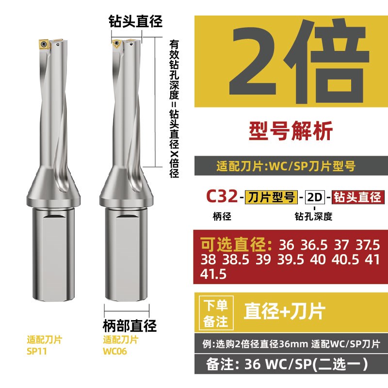 U钻暴力钻车床用快速喷水钻头WC刀片刀杆刀柄平底深孔u型20数控25