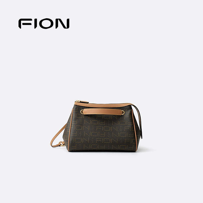 Fion/菲安妮老花托特包2025新款大容量通勤单肩斜挎手提腋下包女