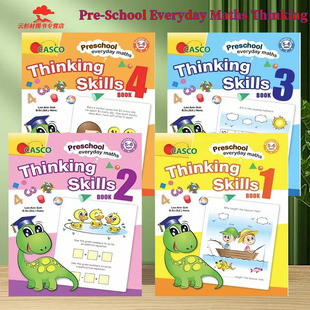 新加坡坡数学 幼儿园 英文版 Pre-School Everyday Maths Thinking Skills BOOK 1234全套儿童原版书