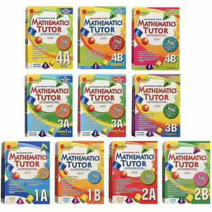 Casco Secondary Mathematics Tutor 新加坡数学 英文版 初中数学辅导基础提高 1AB2AB3AB4AB10册 快捷课程 英文教辅练习册