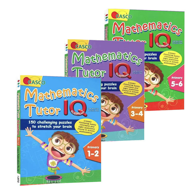 Casco Mathematics Tutor IQ Questions  新加坡数学英文版小学思维训练 IQ 脑筋急转弯数学 畅销书 智商