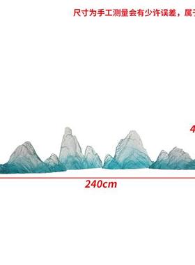 轻奢透明树脂假山组合桌面装置摆件酒店会所售楼处大厅雕塑装饰品