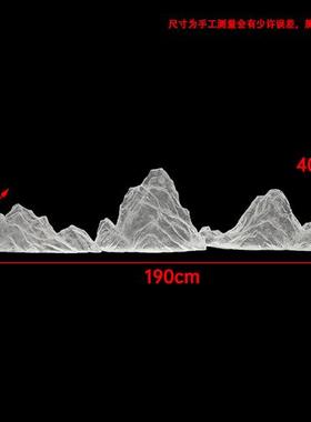 现代创意透明树脂假山雕塑摆件酒店售楼处样板间别墅软装饰工艺品