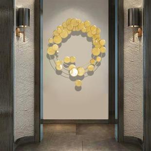 客厅家居挂件墙饰样板房酒店玄关软装 简约法式 饰铁艺圆形酒店壁挂