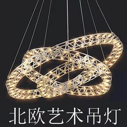 源头厂家后现代简约北欧圆环吊灯咖啡店服装宴会厅酒店商场吊灯