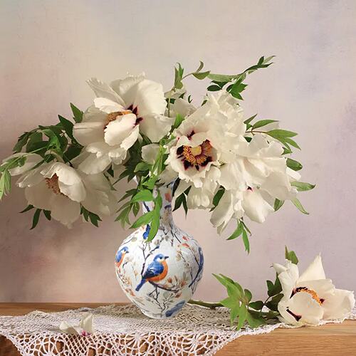 3D立体拼图花瓶积木摆件居家装饰品青花瓷花瓶客厅办公桌插花摆件