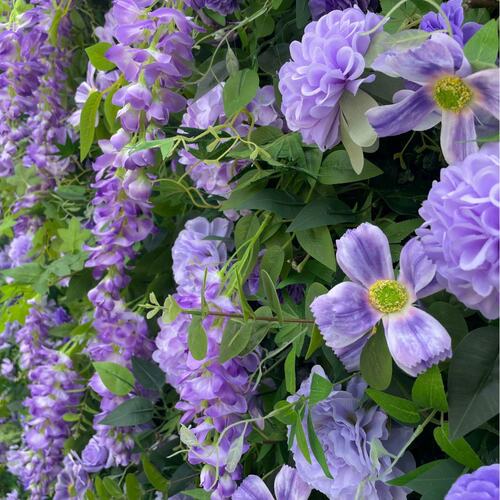3D布底仿真玫瑰花墙渐变仿真玫瑰花朵仿真花花墙装饰