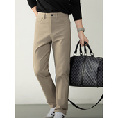 商务通勤弹力无束缚感小西裤 防泼水休闲长裤 冬季 高尔夫裤 男士 厚款