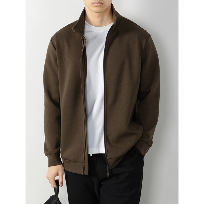 350g重磅棉空气感拉链卫衣外套男秋冬2025新款休闲商务插肩袖夹克,男装,夹克,淘宝优惠券,粉丝福利购,淘宝优惠卷