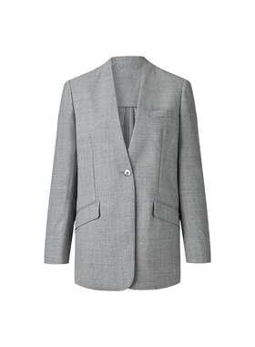 VER TOW 2025春季新款女士羊毛灰色垂感高端气质西装通勤时尚半裙