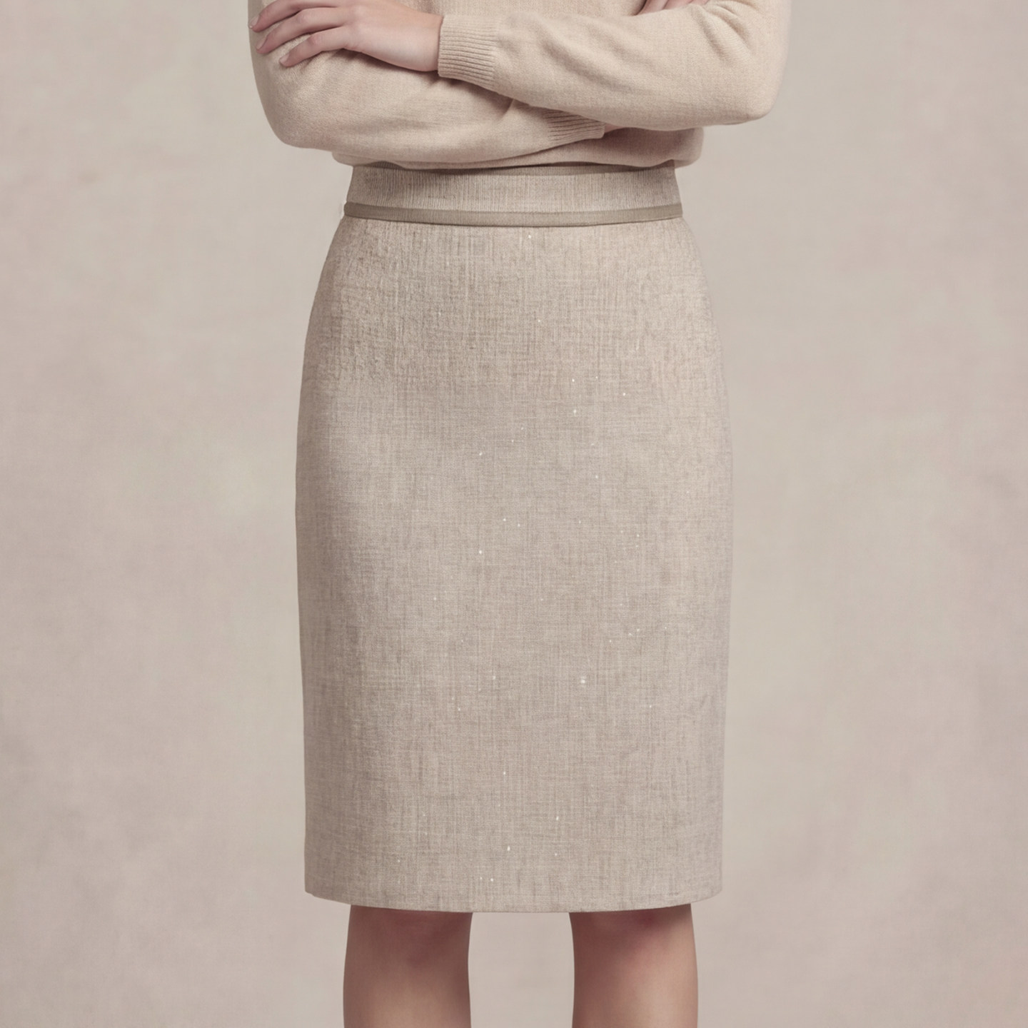 VER TOW 驼色羊毛包身一步裙2026春季气质亮片通勤显瘦及膝半身裙,女装/女士精品,半身裙,淘宝优惠券,粉丝福利购,淘宝优惠卷