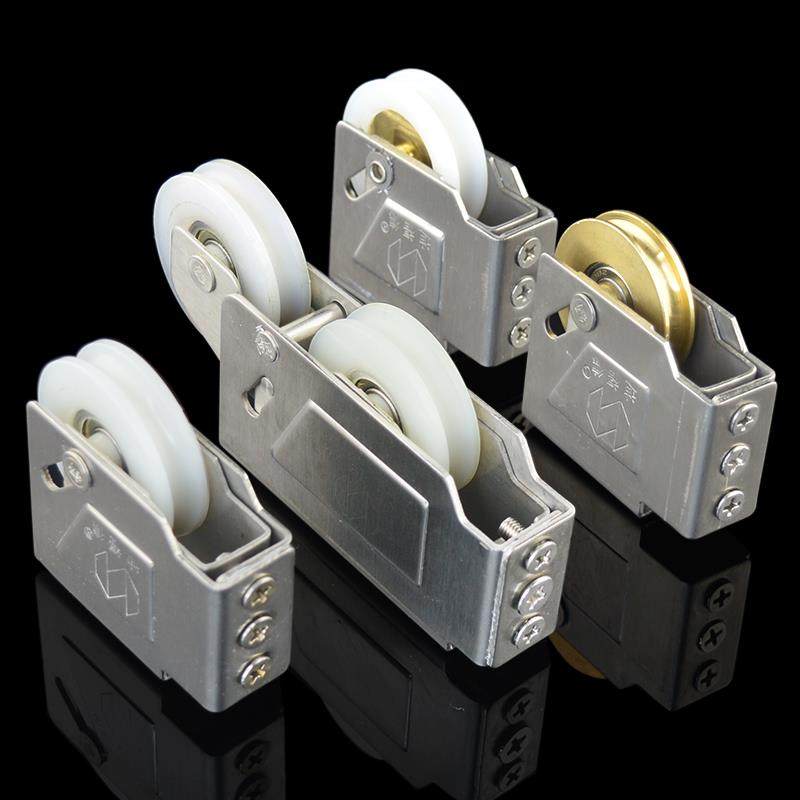 90铝合金门窗滑轮828老式移门滚轮76推拉门窗户73不锈钢轴承铜轮