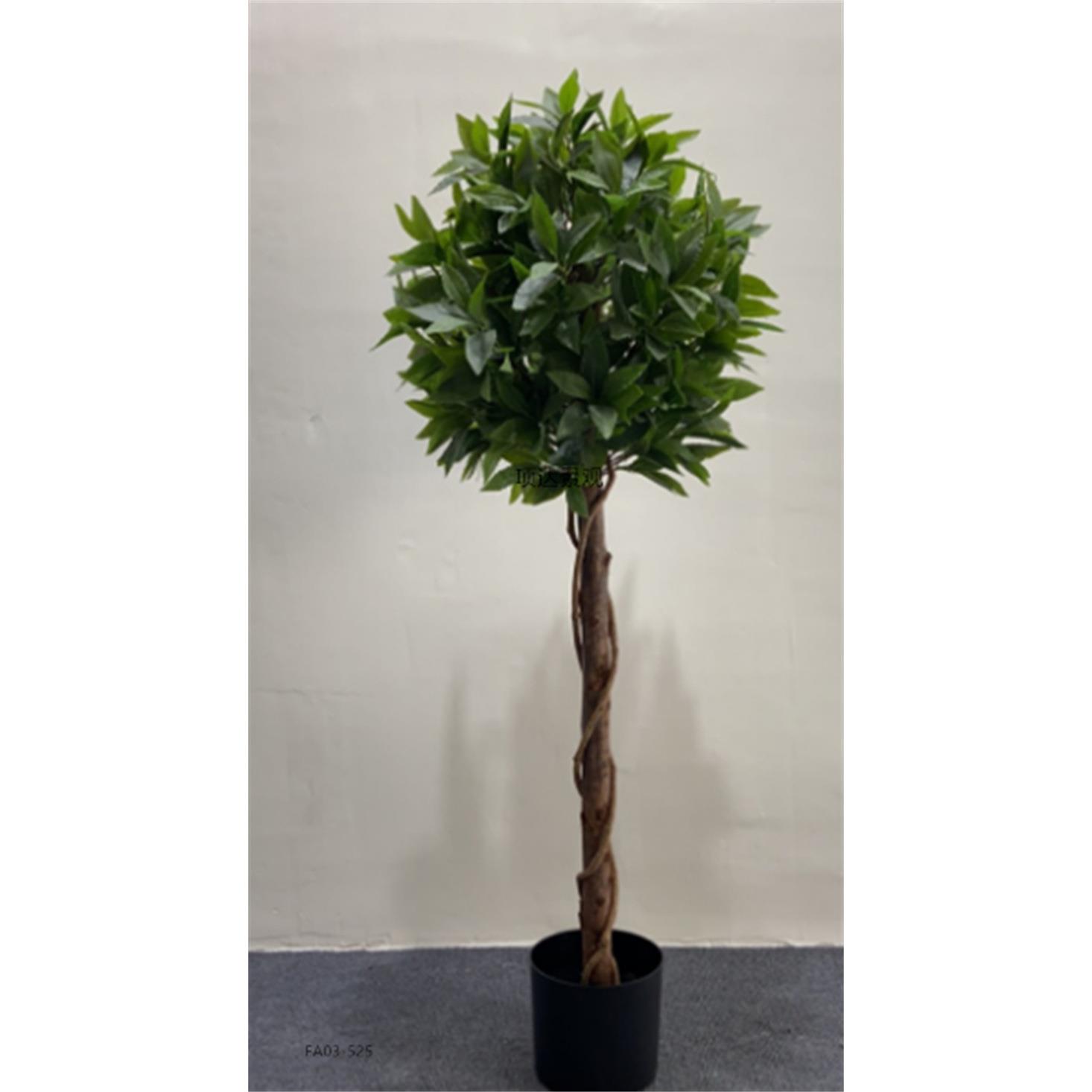 仿真月桂树金钱树绿植盆栽蓝花楹百合竹胡杨树盆景客厅假树摆件