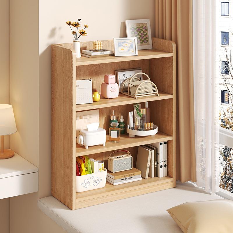 实木飘窗书架桌面置物架窗台收纳储物柜子放阳台的小书柜多层矮柜