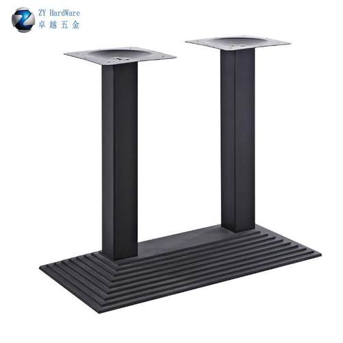 欧式复古台脚长方形梯级铸铁桌脚铁架大理石铸铁台架铁艺配件