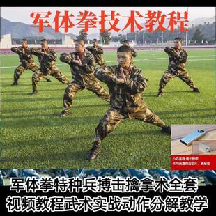 学练军体拳U盘视频教程 特种兵搏击擒拿术武术分解教学优盘