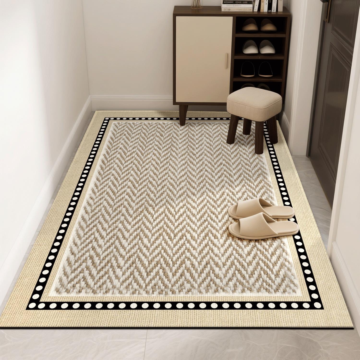 定制高端入户门地垫进门门垫玄关门口脚垫家用客厅地毯防滑可裁剪