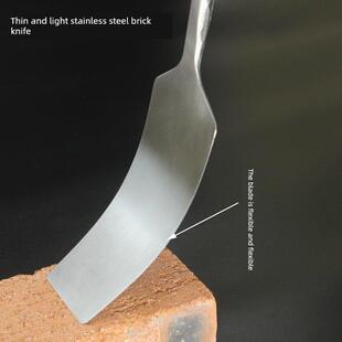 不锈钢砖刀薄款砌砖泥刀砌砖刀建筑泥工工具轻款瓦工砌墙双面瓦刀