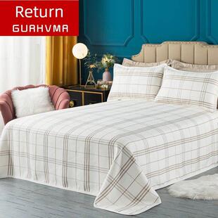 GURHVMR/归航100%纯亚麻凉席三件套1.8床2米夏季空调可折叠软席子