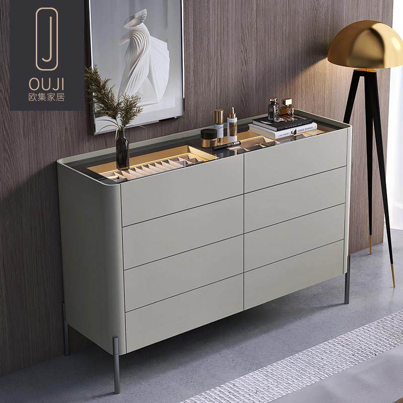 欧集家居意式极简卧室八斗柜轻奢现代多功能收纳储物柜玄关柜隔断,住宅家具,斗柜,淘宝优惠券,粉丝福利购,淘宝优惠卷