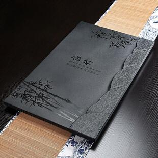 茶台石板嵌入式茶桌石板面乌金石茶盘定制盖板茶几中间空位岩板
