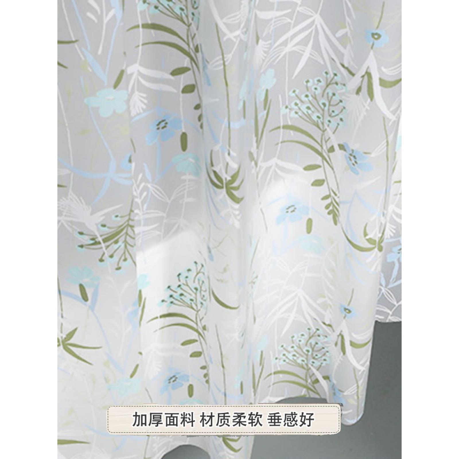 欧式浴帘PEVA加厚防水防霉浴室帘隔断帘遮光门帘卫生间窗帘厕所帘