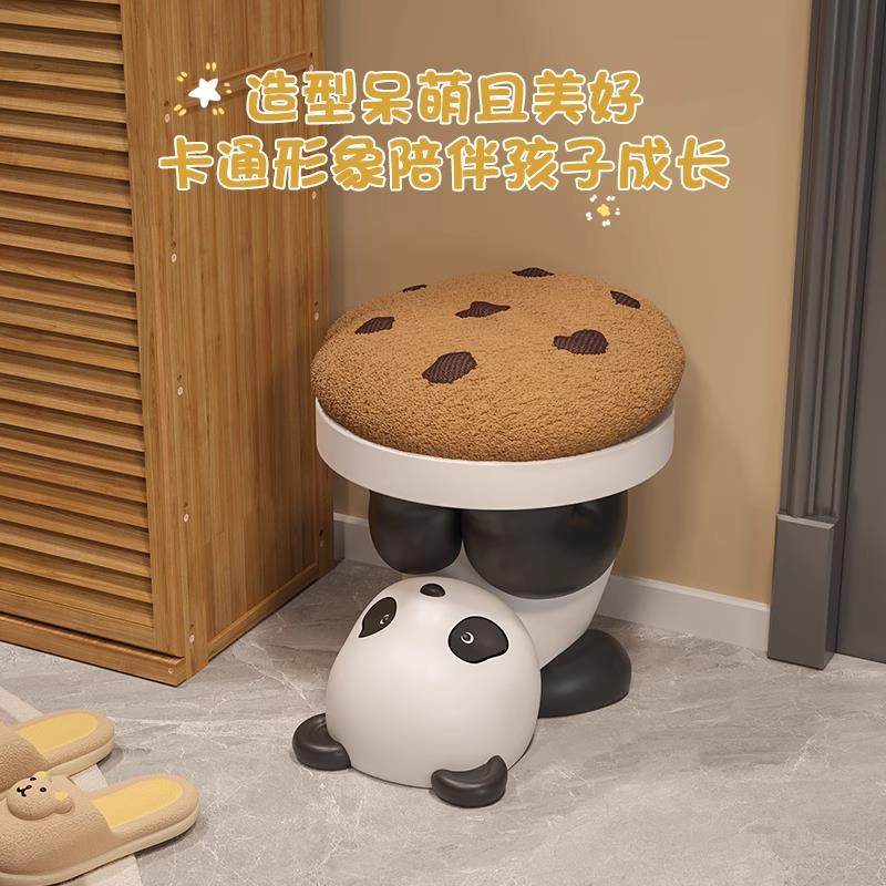 可爱卡通熊猫换鞋凳入户玄关卧室儿童房温馨治愈新家落地装饰家居,家居饰品,落地摆件,淘宝优惠券,粉丝福利购,淘宝优惠卷